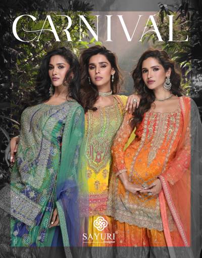 CARNIVAL BY SAYURI DESIGNER CHINON SALWAR SUIT WHOLESALER IN INDIA